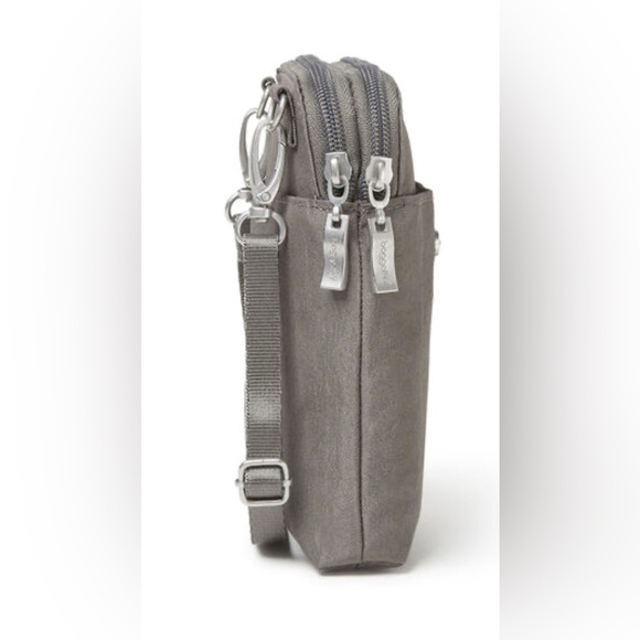 Baggallini Bryant Take Two Crossbody RFID Blocking Sterling Shimmer Nylon - Picture 10 of 12
